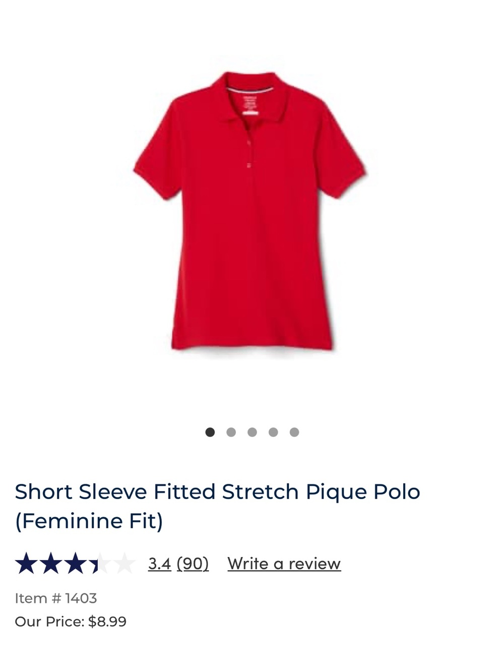 French Toast Girls Short Sleeve Polo